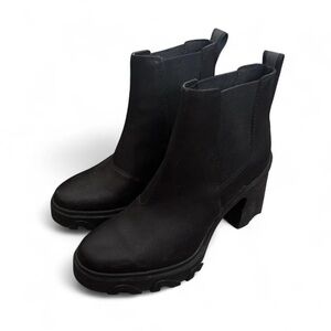 Sorel Black Chelsea Lug-Heel Ankle Boots